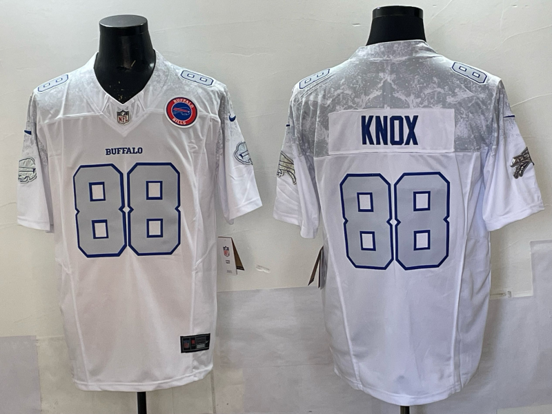 Men Buffalo Bills #88 Knox Nike White 2025 Rivalries Collection Limited NFL Jersey 001->buffalo bills->NFL Jersey